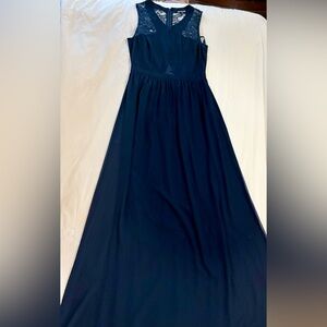 Blue Pleated A-Line Maxi Skirt Gianni Bini
